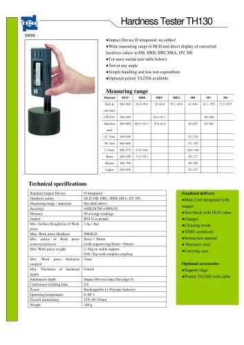 Time TH130 Portable Hardness Tester 